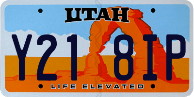 UT license plate Y218IP