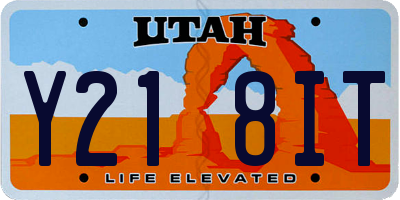 UT license plate Y218IT