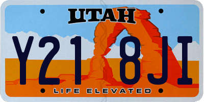 UT license plate Y218JI