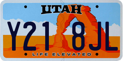 UT license plate Y218JL