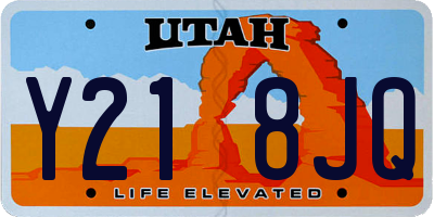 UT license plate Y218JQ