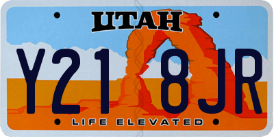 UT license plate Y218JR