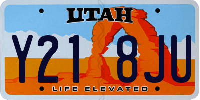 UT license plate Y218JU