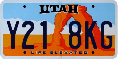 UT license plate Y218KG