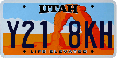 UT license plate Y218KH