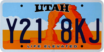 UT license plate Y218KJ