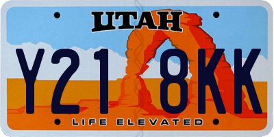 UT license plate Y218KK