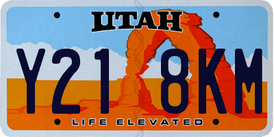 UT license plate Y218KM