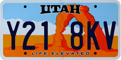 UT license plate Y218KV