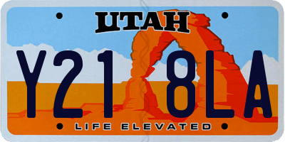 UT license plate Y218LA