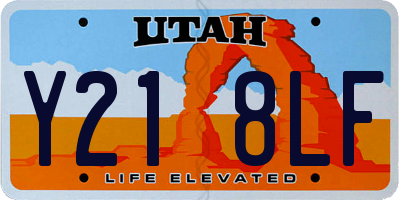UT license plate Y218LF