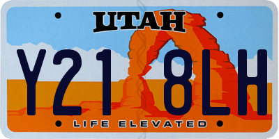 UT license plate Y218LH