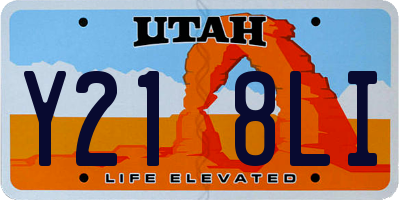 UT license plate Y218LI