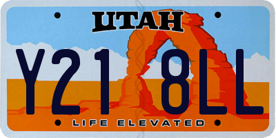 UT license plate Y218LL