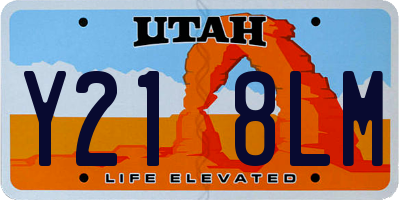 UT license plate Y218LM