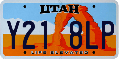 UT license plate Y218LP