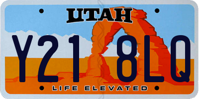 UT license plate Y218LQ
