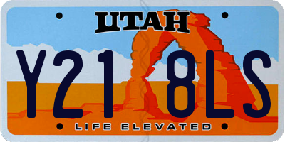 UT license plate Y218LS