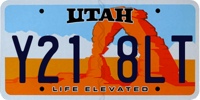 UT license plate Y218LT