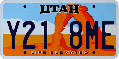 UT license plate Y218ME