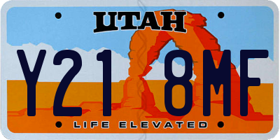 UT license plate Y218MF