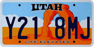 UT license plate Y218MJ