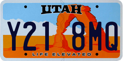 UT license plate Y218MQ