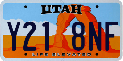 UT license plate Y218NF