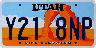 UT license plate Y218NP