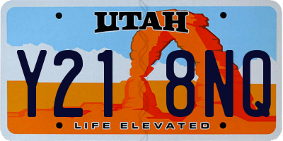 UT license plate Y218NQ