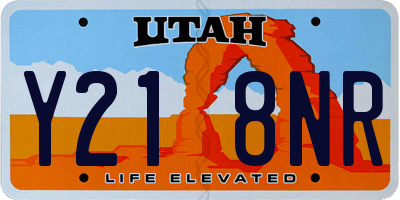 UT license plate Y218NR