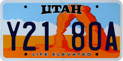 UT license plate Y218OA
