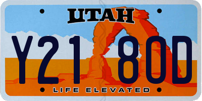 UT license plate Y218OD