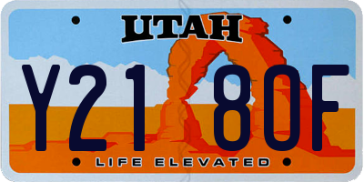 UT license plate Y218OF