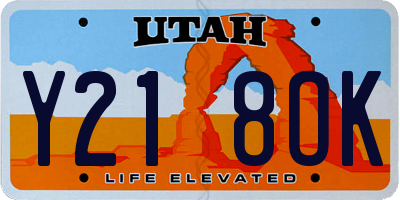 UT license plate Y218OK