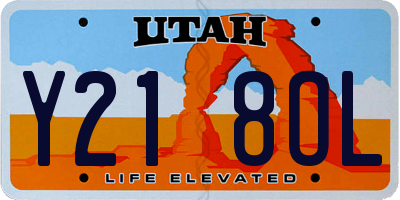 UT license plate Y218OL
