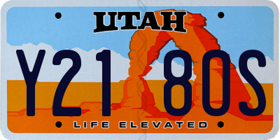 UT license plate Y218OS