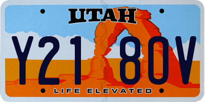 UT license plate Y218OV