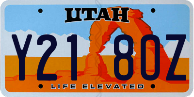 UT license plate Y218OZ
