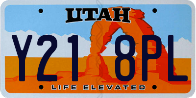 UT license plate Y218PL