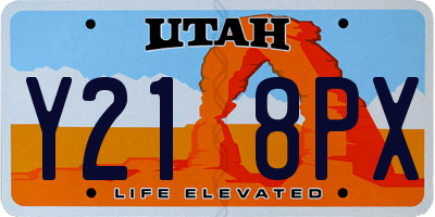 UT license plate Y218PX