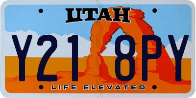 UT license plate Y218PY