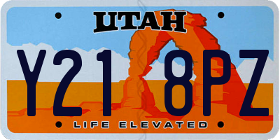 UT license plate Y218PZ