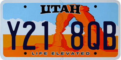 UT license plate Y218QB