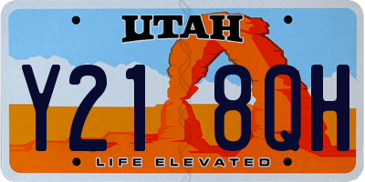 UT license plate Y218QH