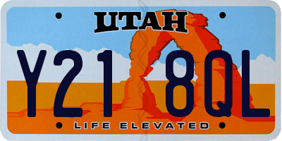 UT license plate Y218QL