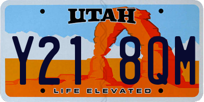 UT license plate Y218QM