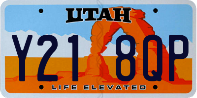 UT license plate Y218QP