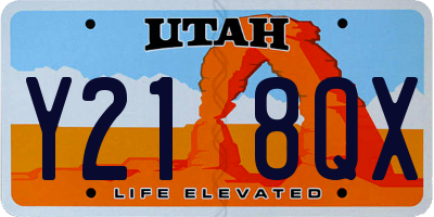 UT license plate Y218QX