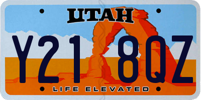 UT license plate Y218QZ